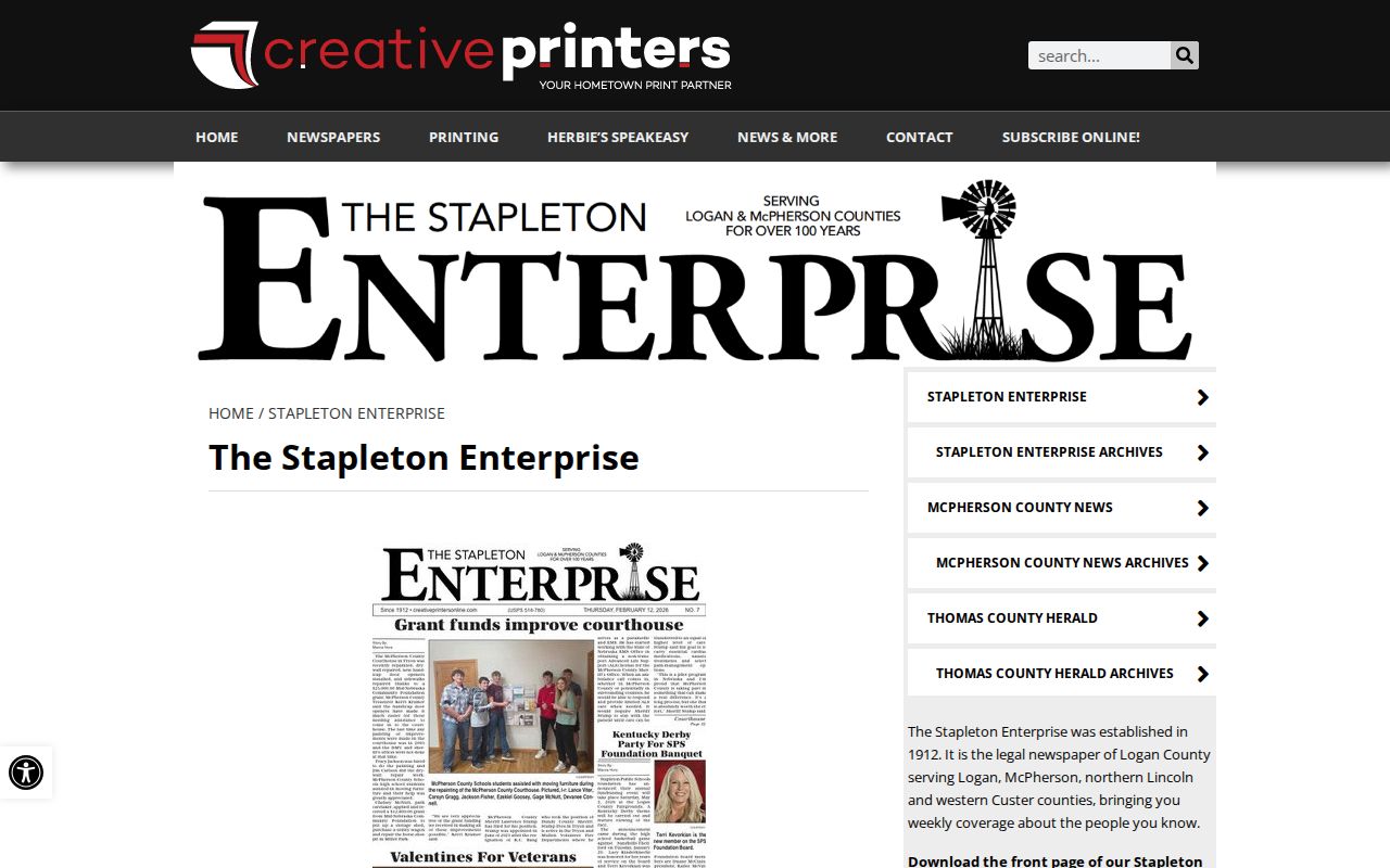 Stapleton Enterprise Logan County crime news and booking record source