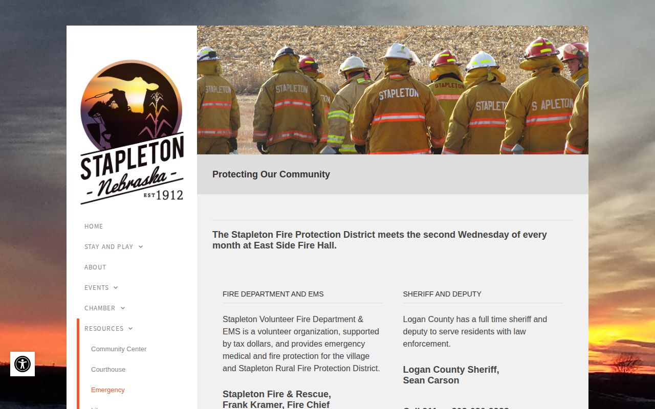 Stapleton emergency information for Logan County arrest record contact